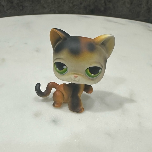 LPS #27 Calico Cat Green Eyes 2007Authentic ToyCollector Hasbro LittlestPet Shop - Picture 1 of 4